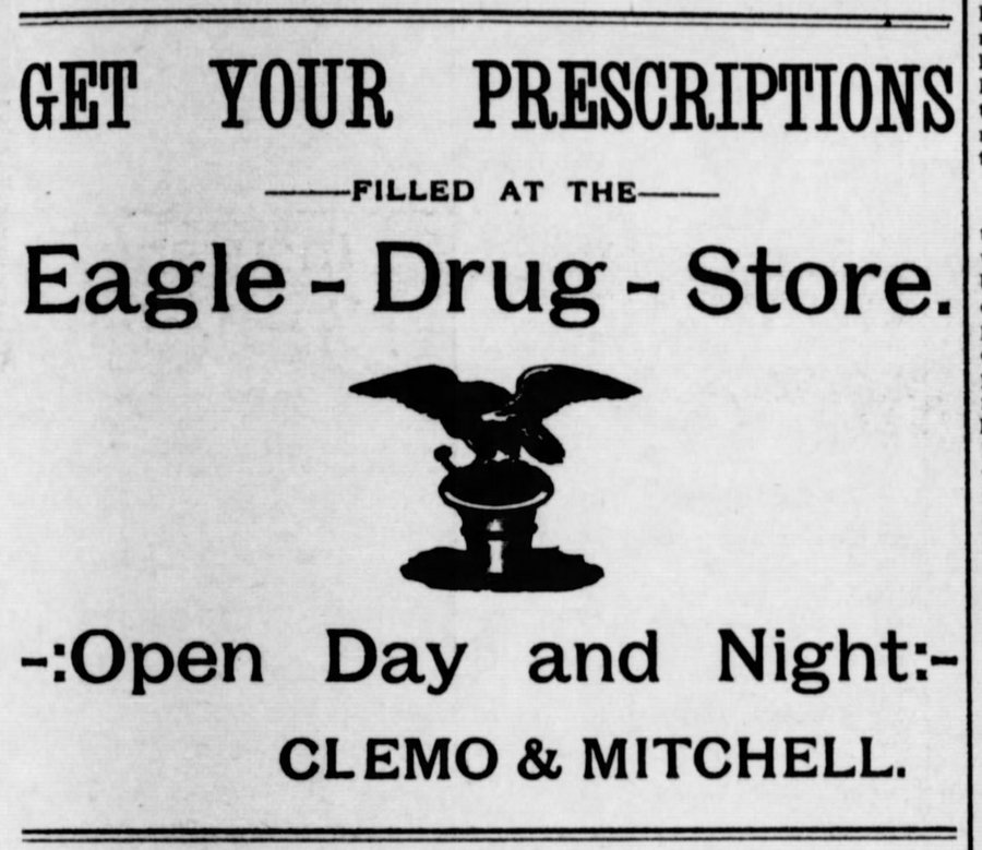 Newspaper ad - <i>The Copper Country Evening News</i>, 30 Oct 1896